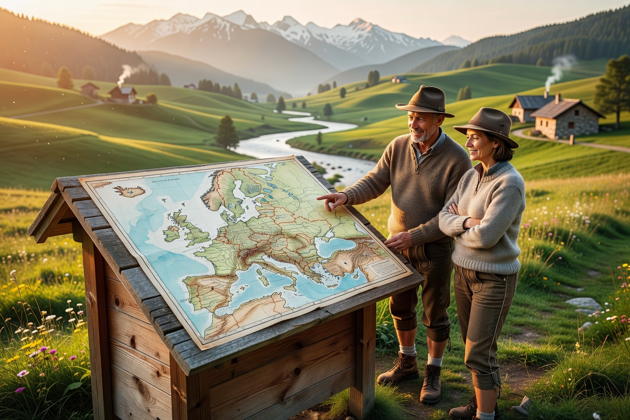 Illustrative editorial travel photograph welcoming questions about the European wellness atlas